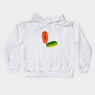 Cute papaya adorable fruits Kids Hoodie